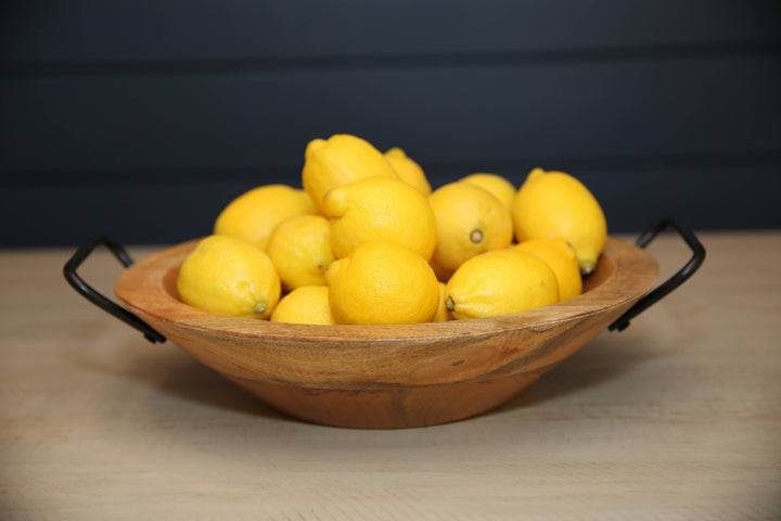 Small Food Safe Bowl with Handles: Natural