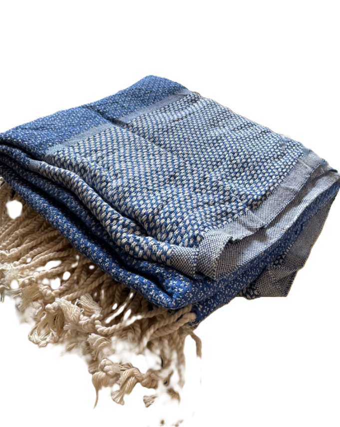 Handwoven Turkish Towel | Throw Blanket | Luxury Beach Towel: Black