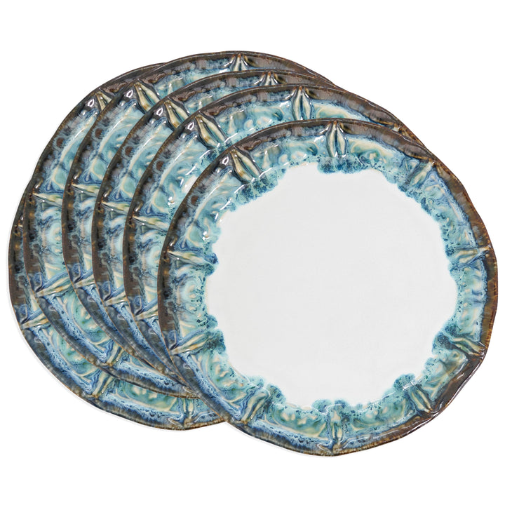 Salad Plate-Ivory/Blue 9" Set of 6