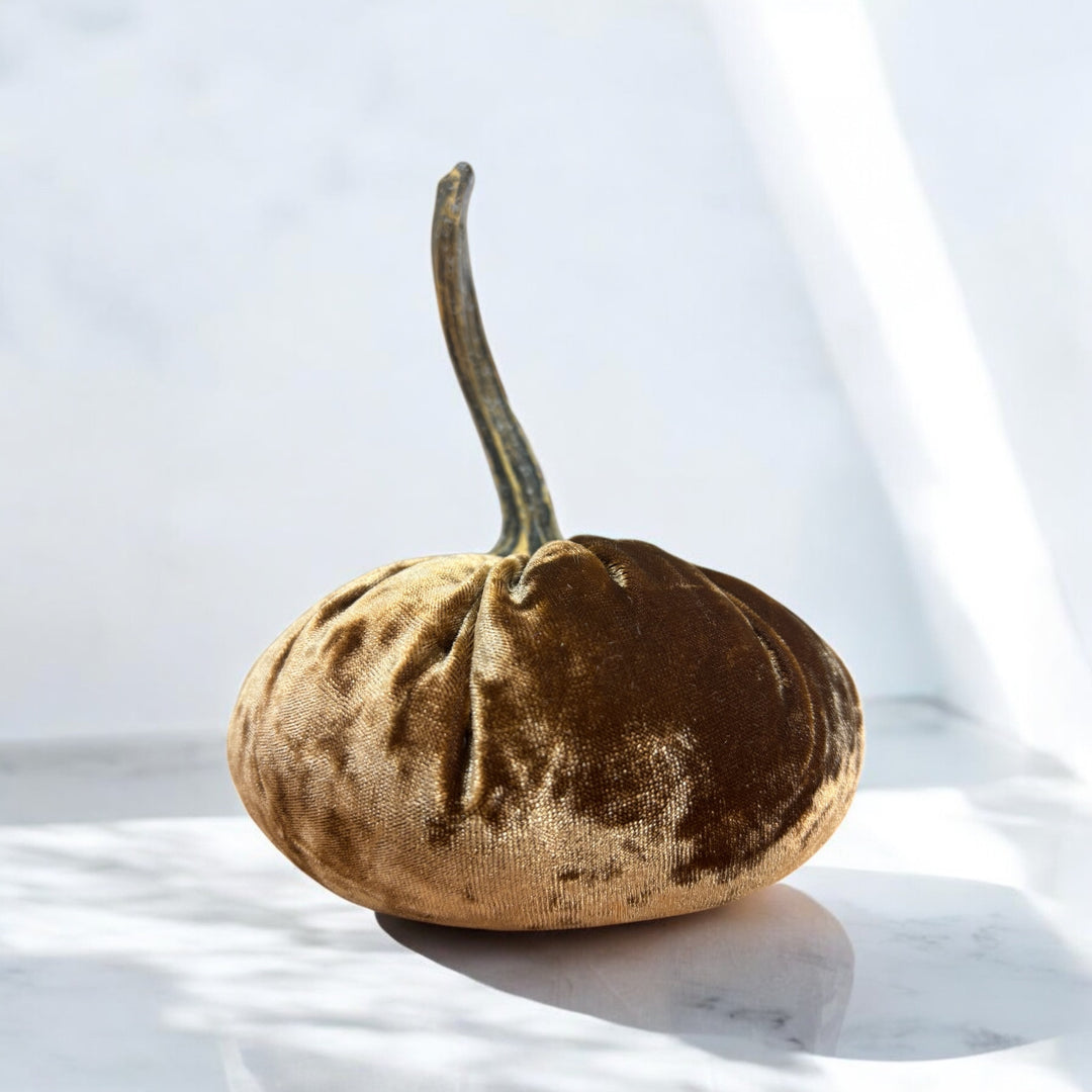 Luxe Velvet Pumpkin Small - Luxe Sand
