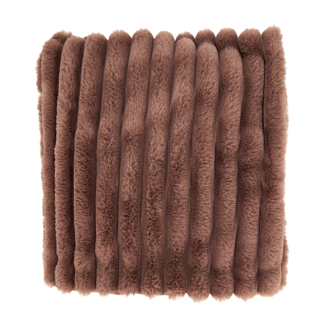 Faux Rabbit Fur Throw: Brown / 50"x60"
