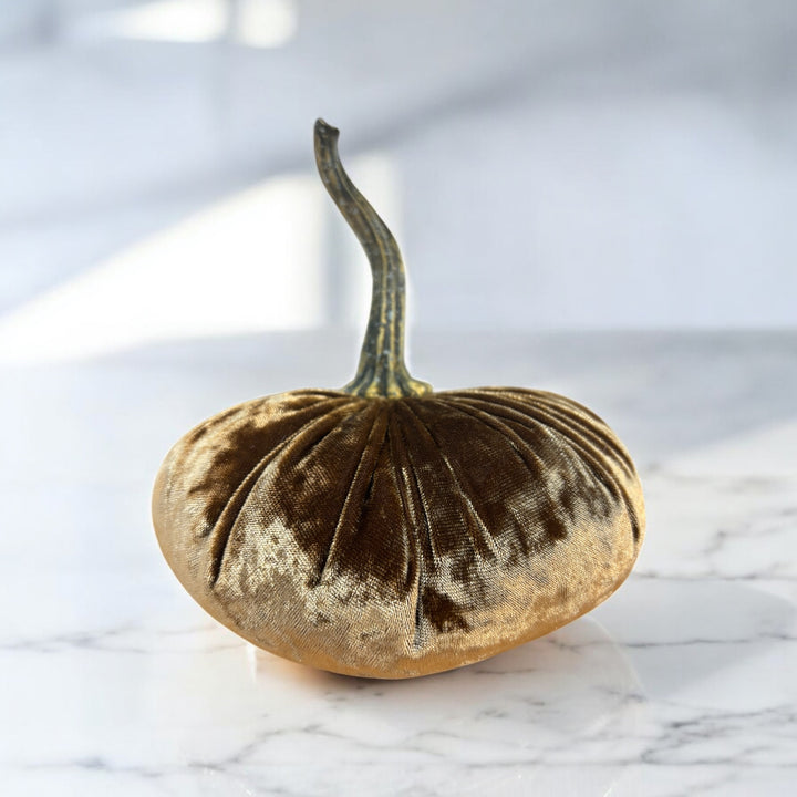 Luxe Velvet Pumpkin Small - Luxe Sand