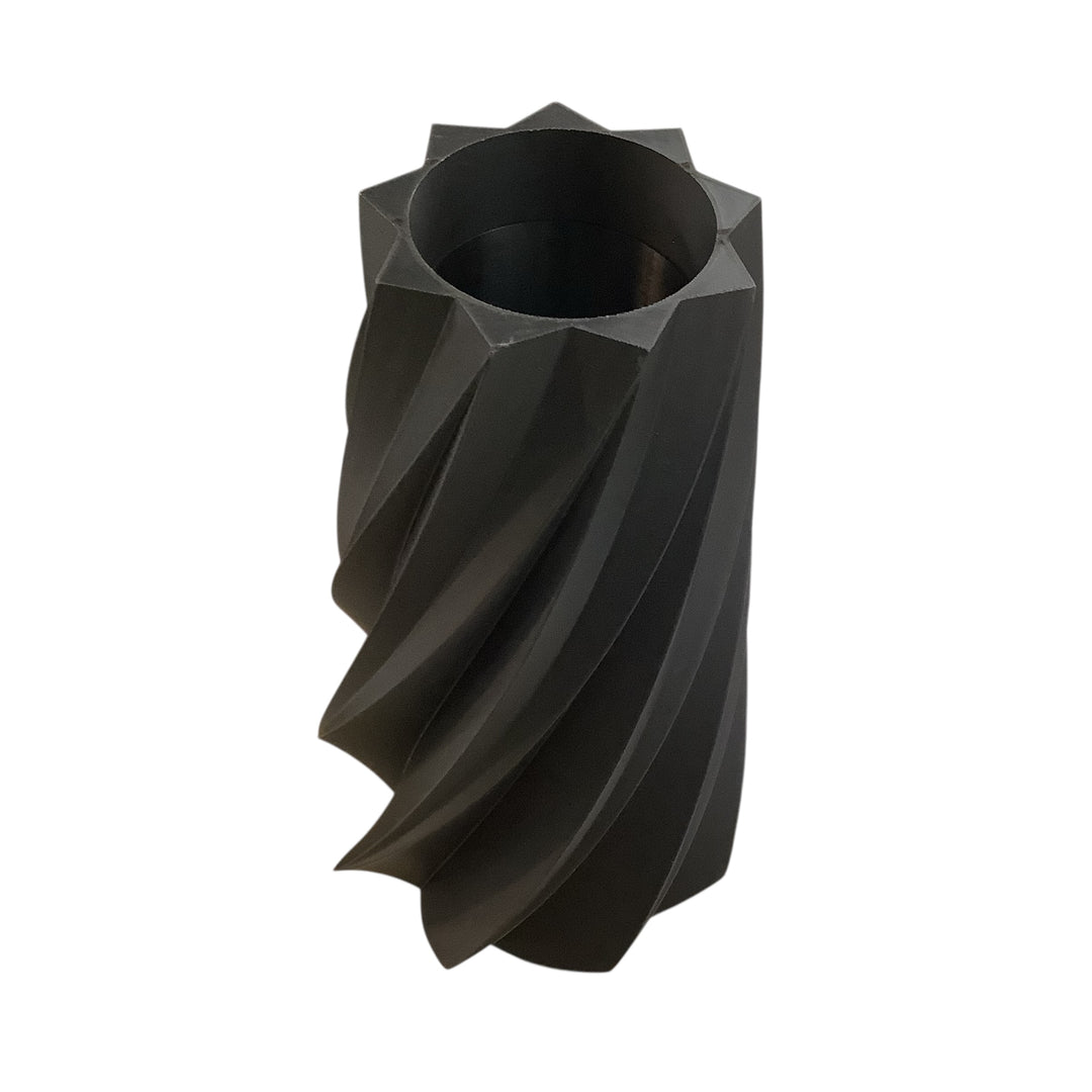 TIMBER Vase: Midnight Black / 10 inches / Waterproof Insert