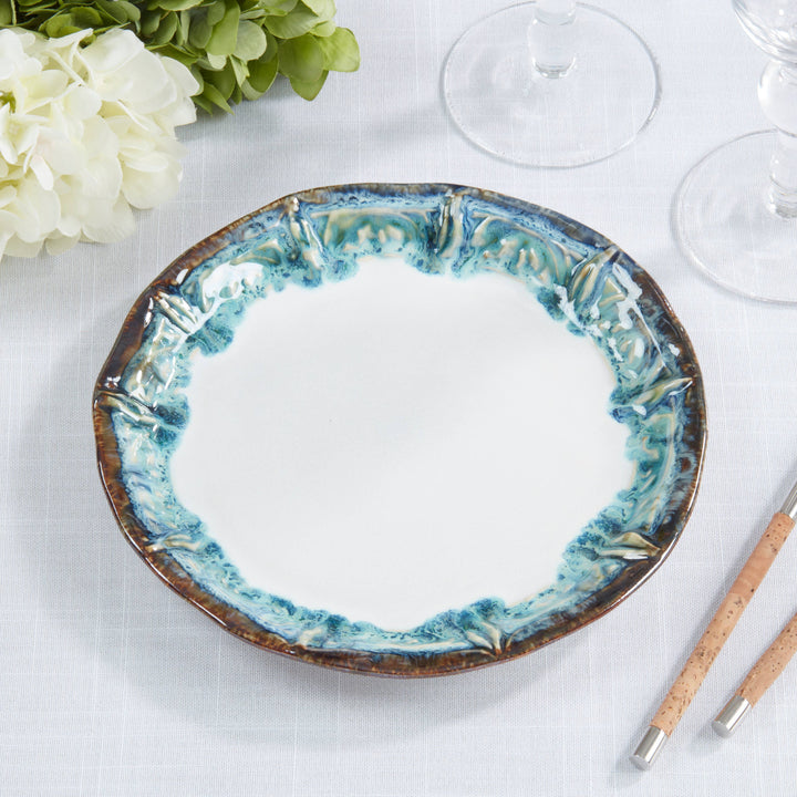 Salad Plate-Ivory/Blue 9" Set of 6