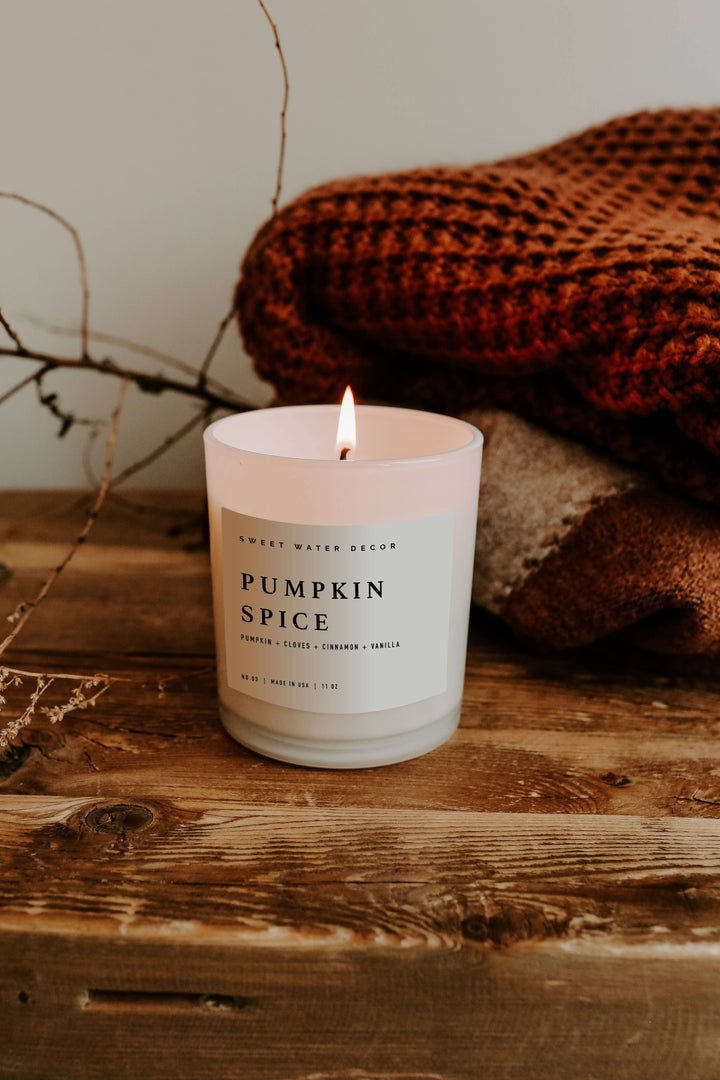 Pumpkin Spice 11 oz Soy Candle - Fall Decor & Gifts
