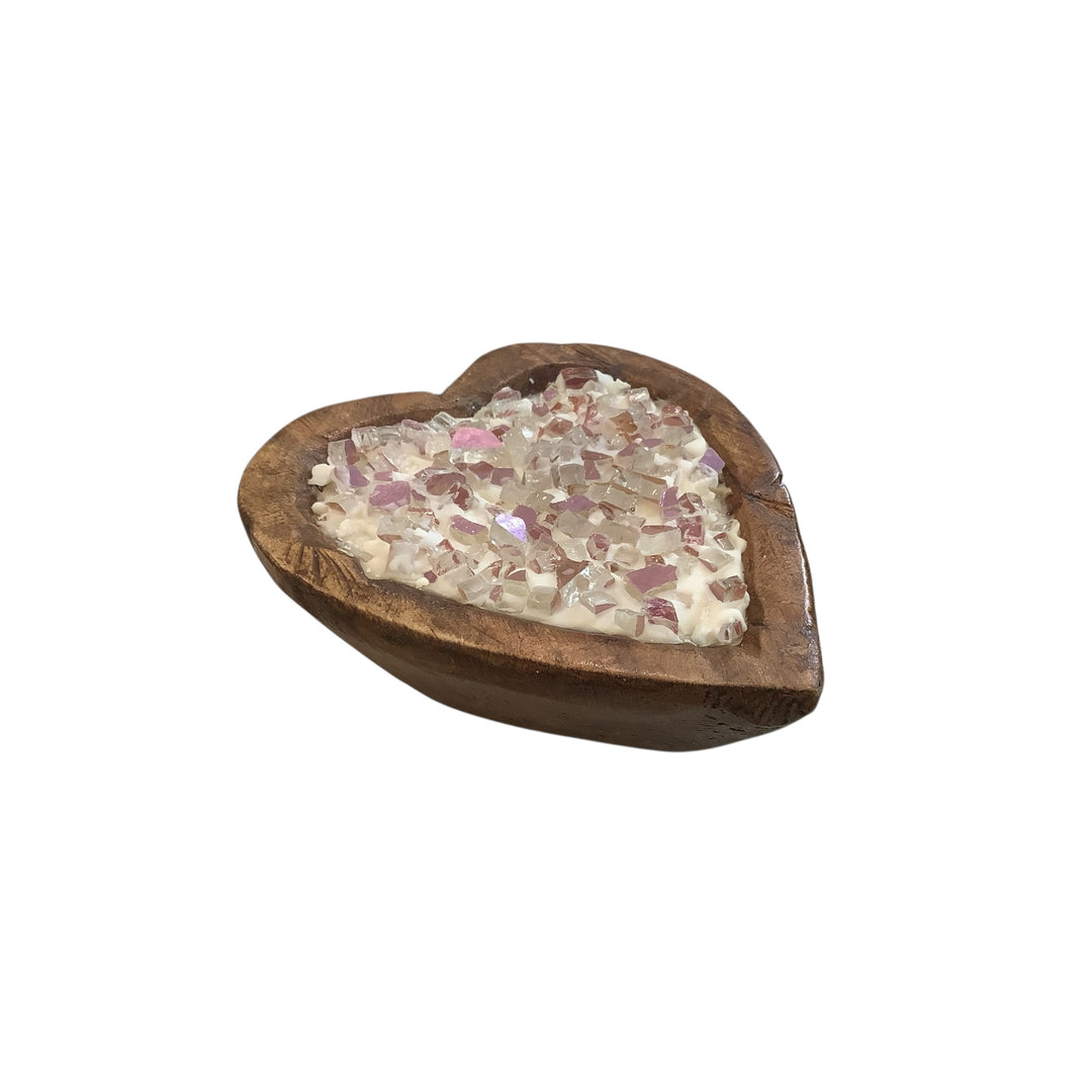 "FIERY HEART" Heart Dough Bowl Soy Candle