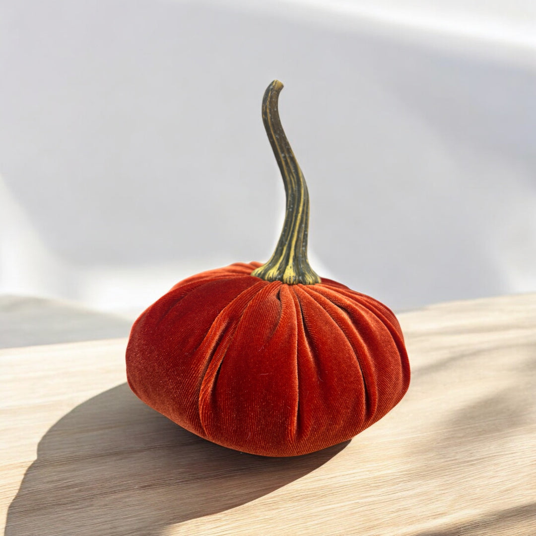 Luxe Velvet Pumpkin Large - Rust