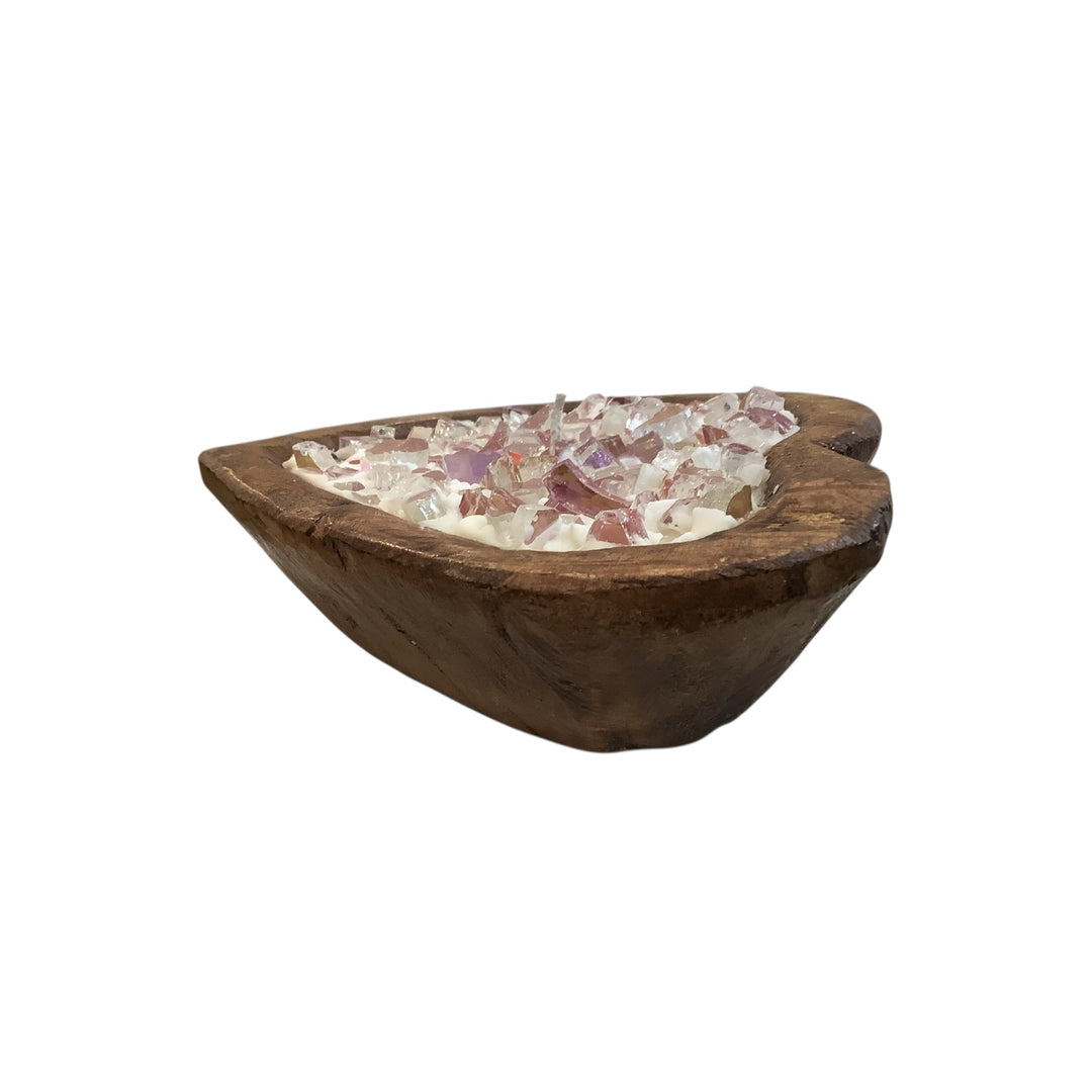 "FIERY HEART" Heart Dough Bowl Soy Candle