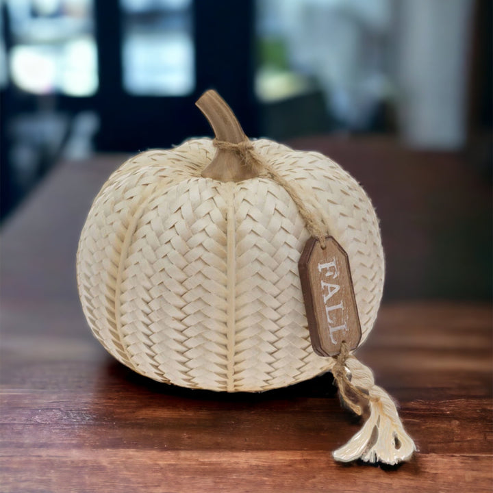 Ivory Cream Weave Pumpkin W/Tag Fall