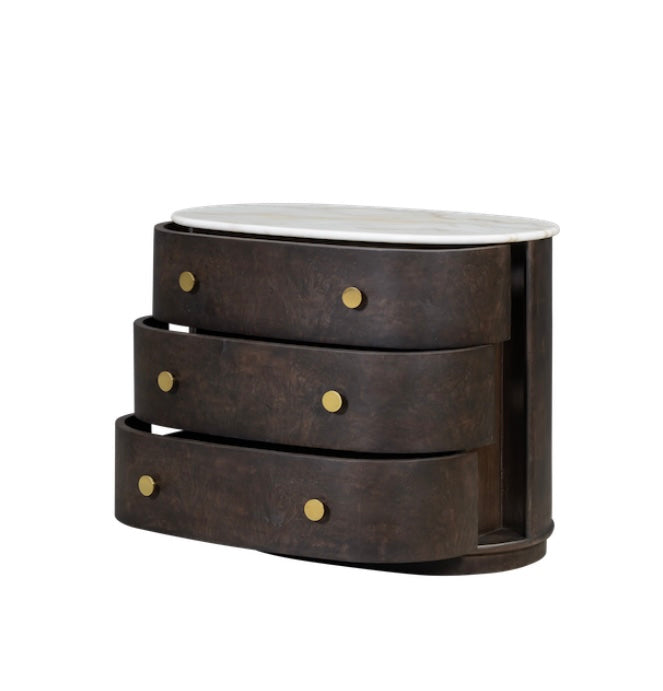 Greer Three Drawer Nightstand