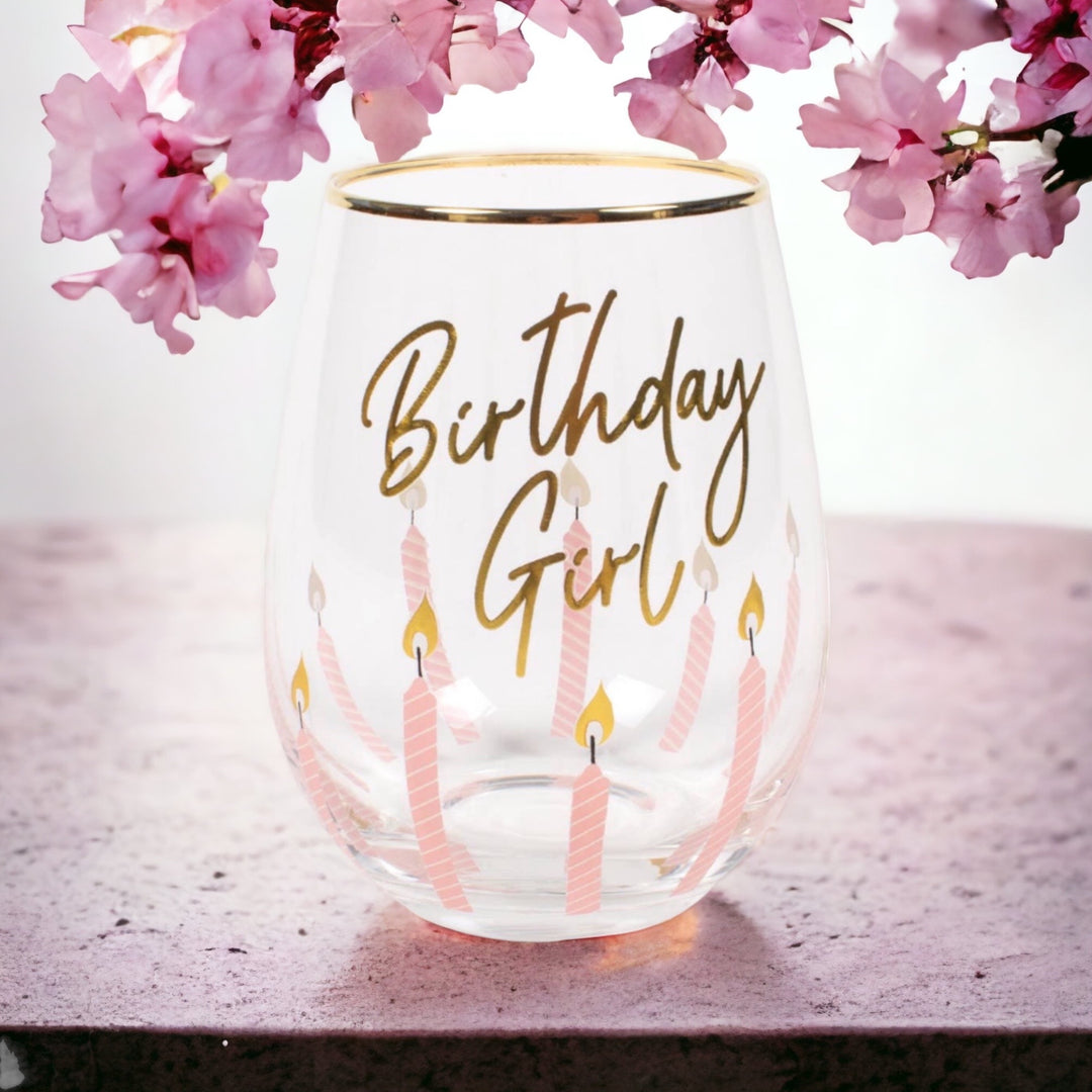 Birthday Girl Stemless Wine Glass