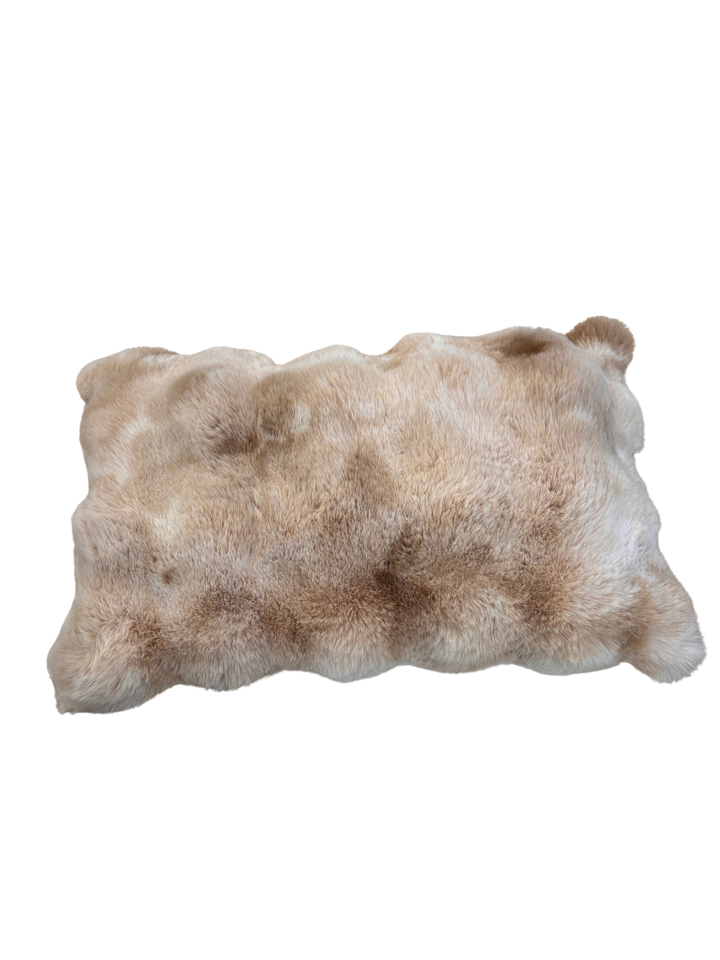 Bubble Faux Fur Down Filled Pillow - Natural, 12"x20"