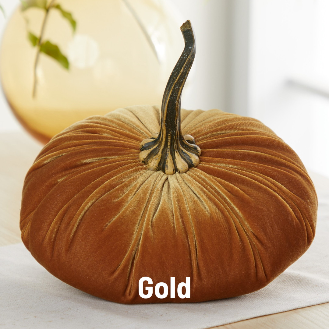 Luxe Velvet Pumpkin Extra Large - Gold
