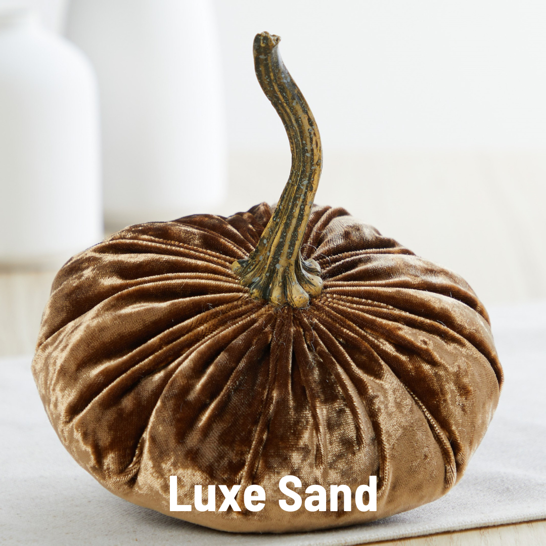 Luxe Velvet Pumpkin Small - Luxe Sand