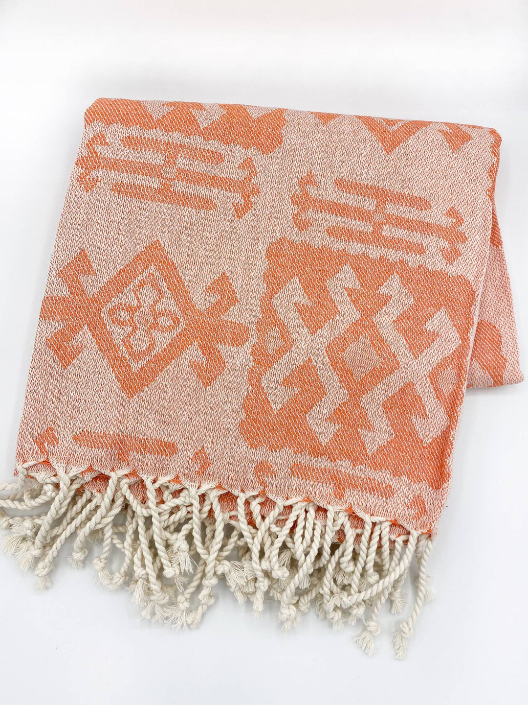 Mexican Blanket | Aztec Throw | Turkish Cotton Beach Towel: Aqua