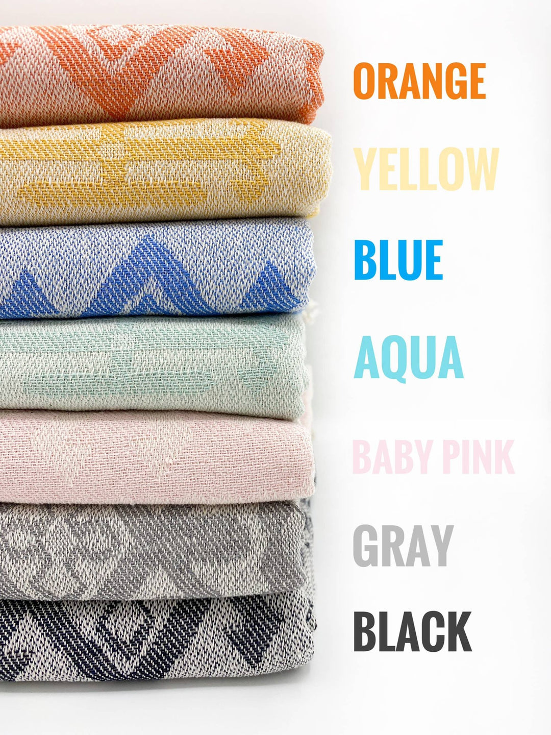 Mexican Blanket | Aztec Throw | Turkish Cotton Beach Towel: Aqua
