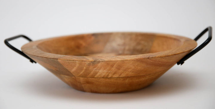 Small Food Safe Bowl with Handles: Natural