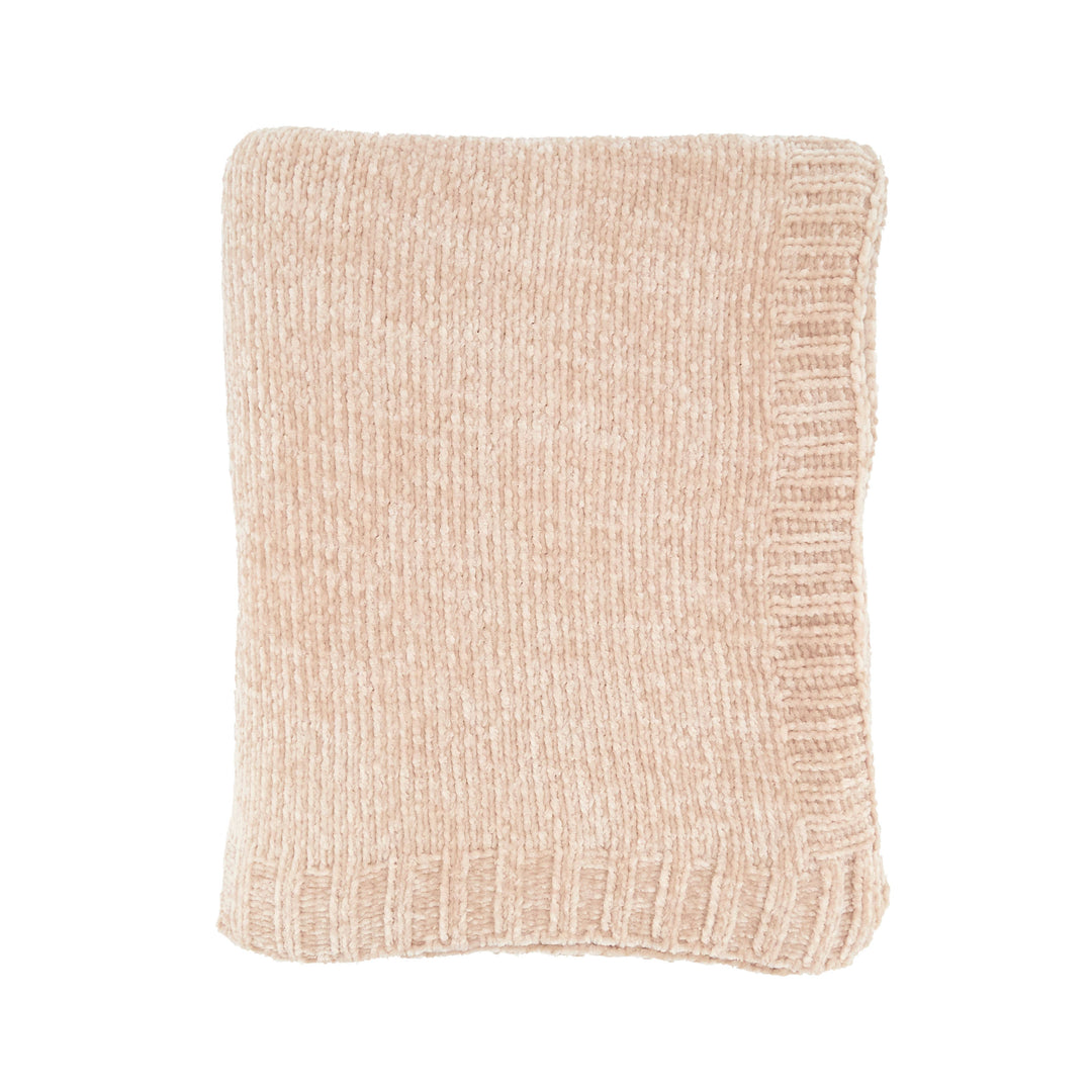 Warmth of Chenille Knit Throw: Oatmeal / 50"x60"
