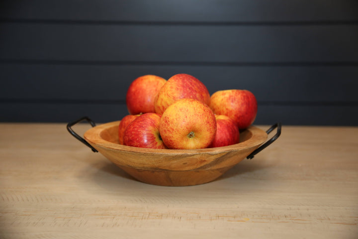 Small Food Safe Bowl with Handles: Natural