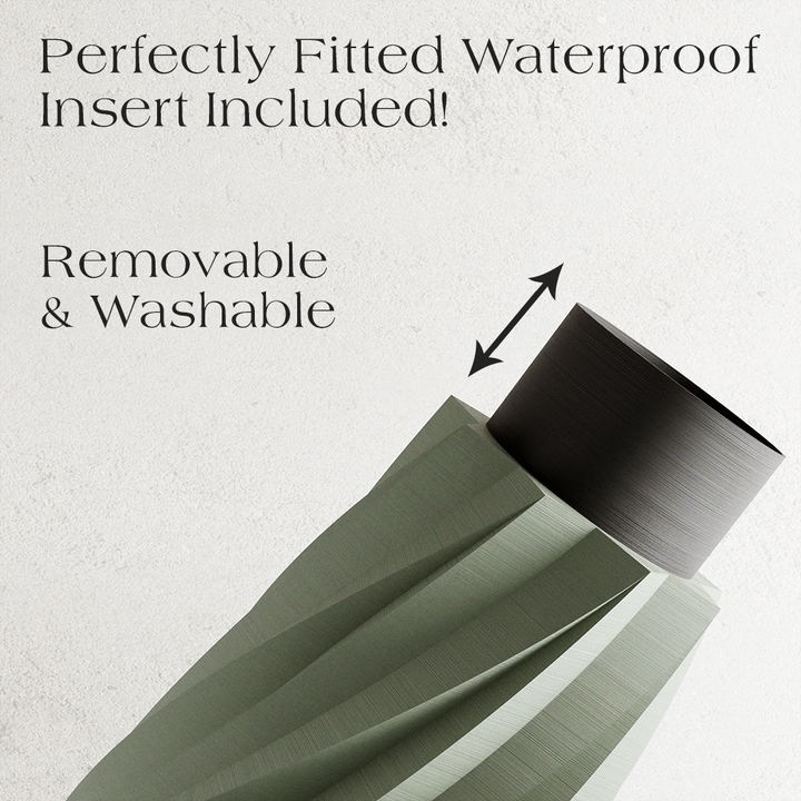 TIMBER Vase: Midnight Black / 10 inches / Waterproof Insert