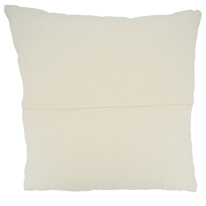 Woven Throw Pillow With Line Design: Blue / Down Filled / 16"x24"
