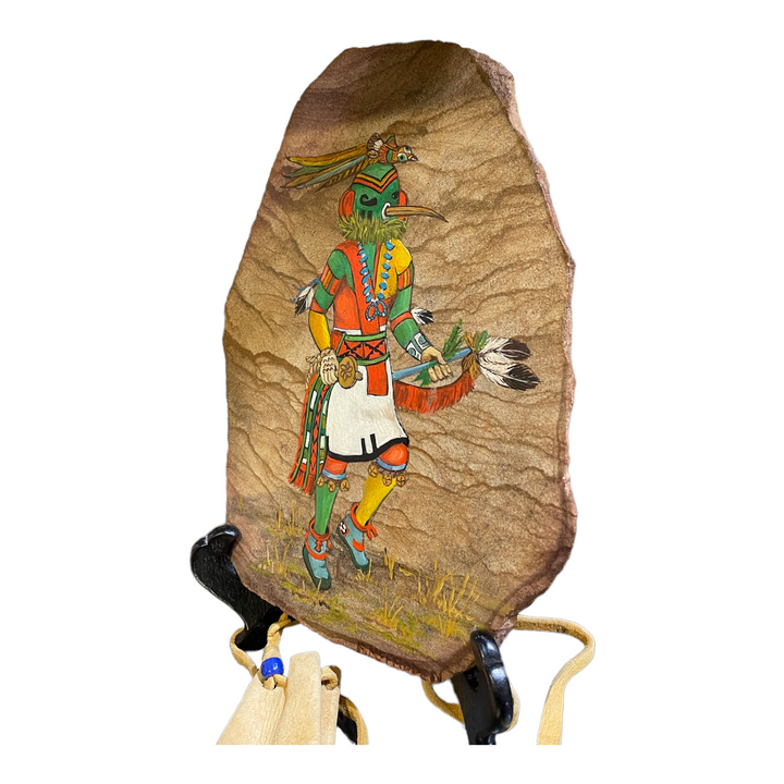 Vintage Navajo"Hummingbird Kachina" on Sandstone