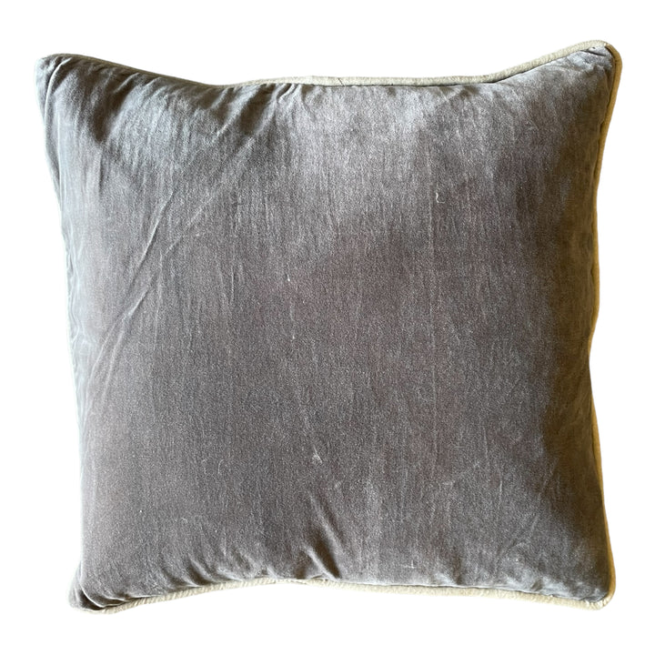 Velvet Dream Grey Pillow 22 x 22