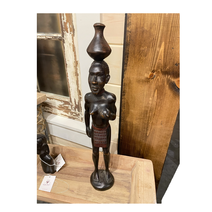 Vintage Hand Carved Kenyan Maternity Statue