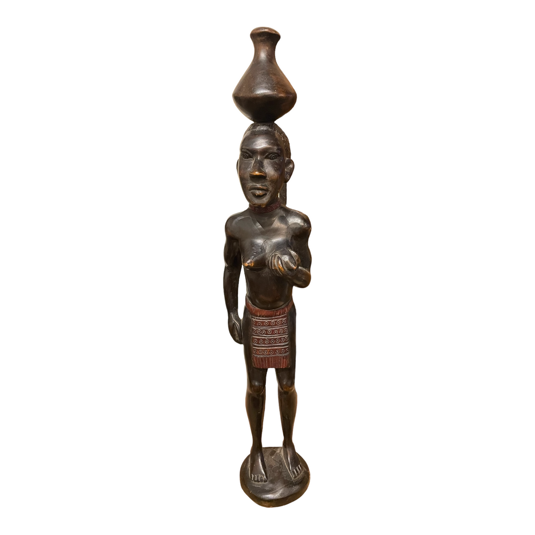 Vintage Hand Carved Kenyan Maternity Statue