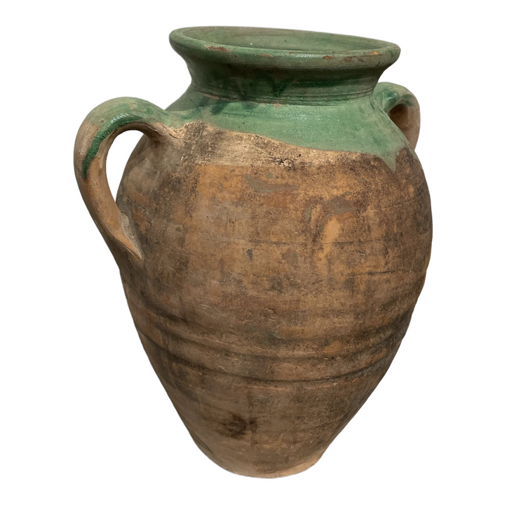 Antique Green Glaze and Terracotta Vase