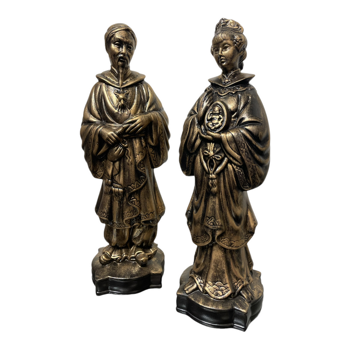 Hollywood Regency Oriental Ceramic Statues