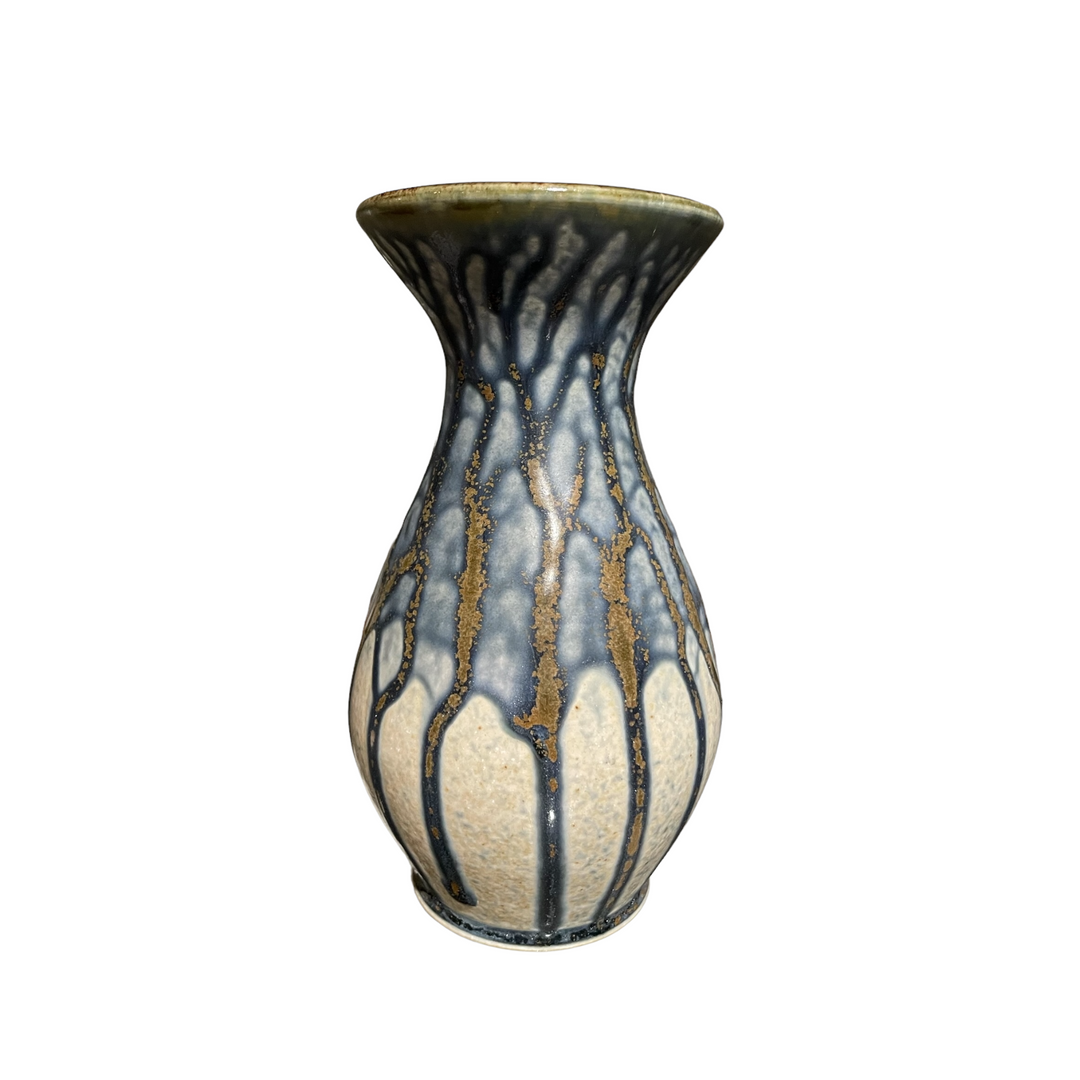 Unique Small Ash Glazed Vase