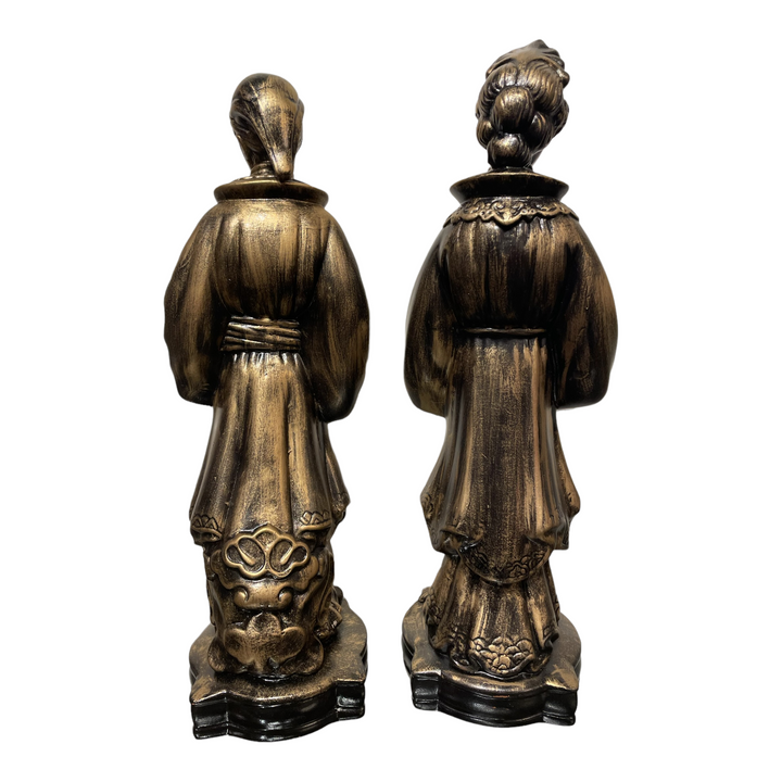 Hollywood Regency Oriental Ceramic Statues