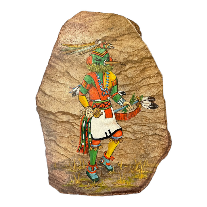 Vintage Navajo"Hummingbird Kachina" on Sandstone