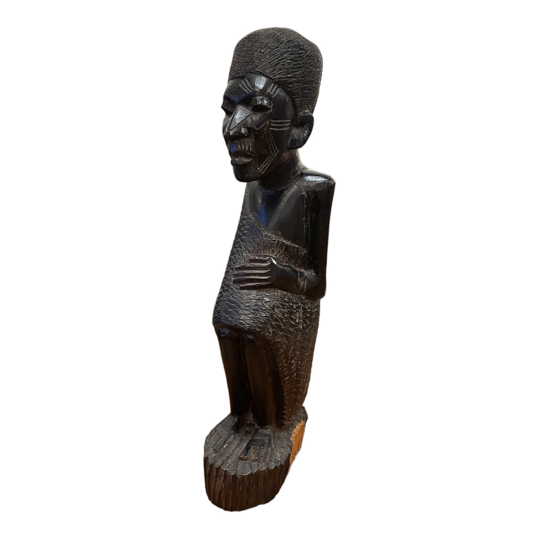 Hand Carved Ebony Wood Tribal Elder