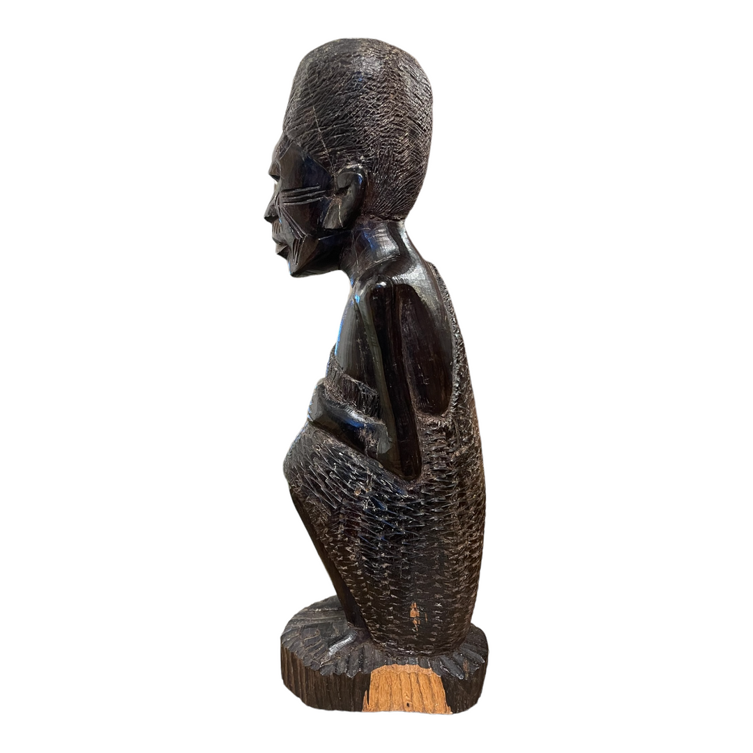 Hand Carved Ebony Wood Tribal Elder