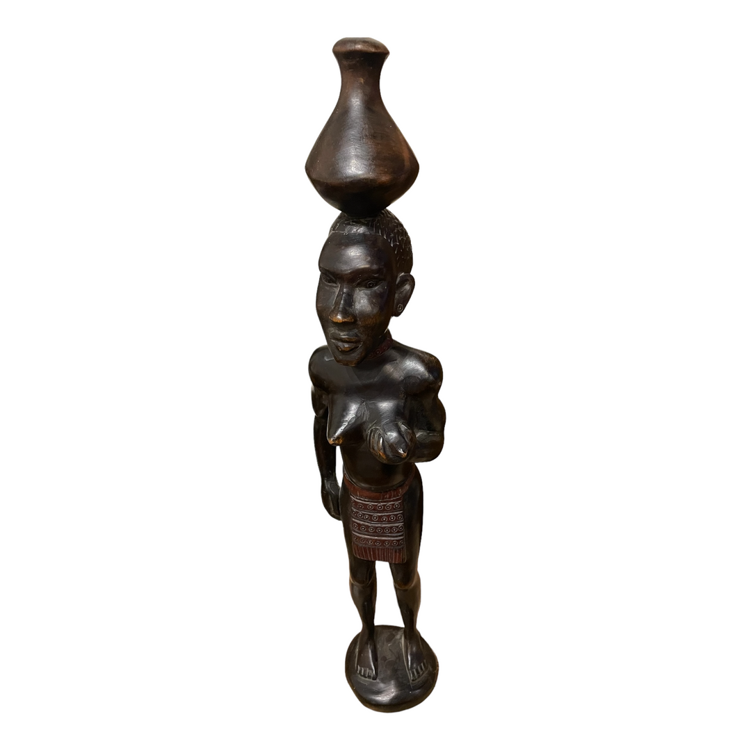 Vintage Hand Carved Kenyan Maternity Statue