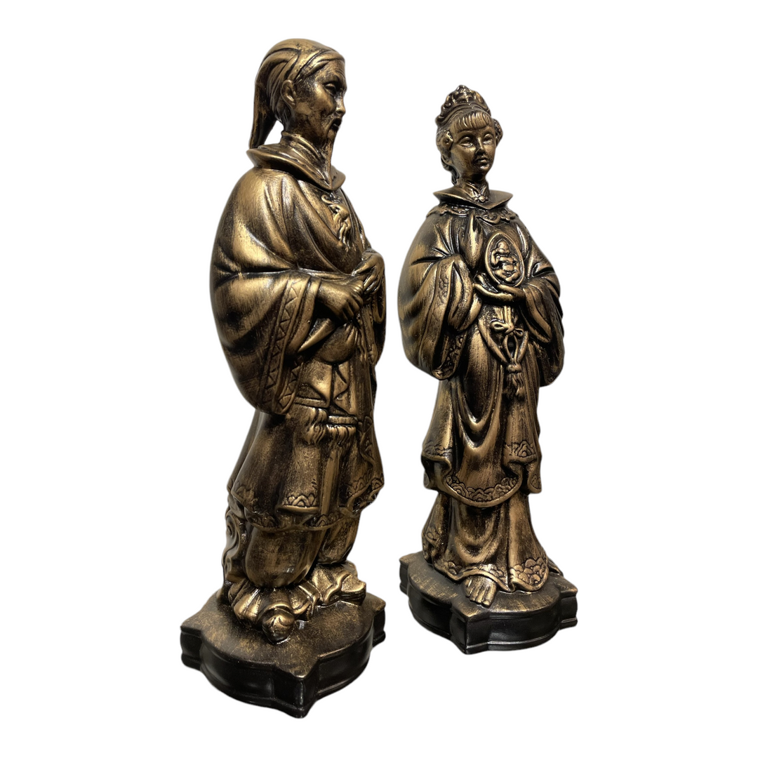 Hollywood Regency Oriental Ceramic Statues