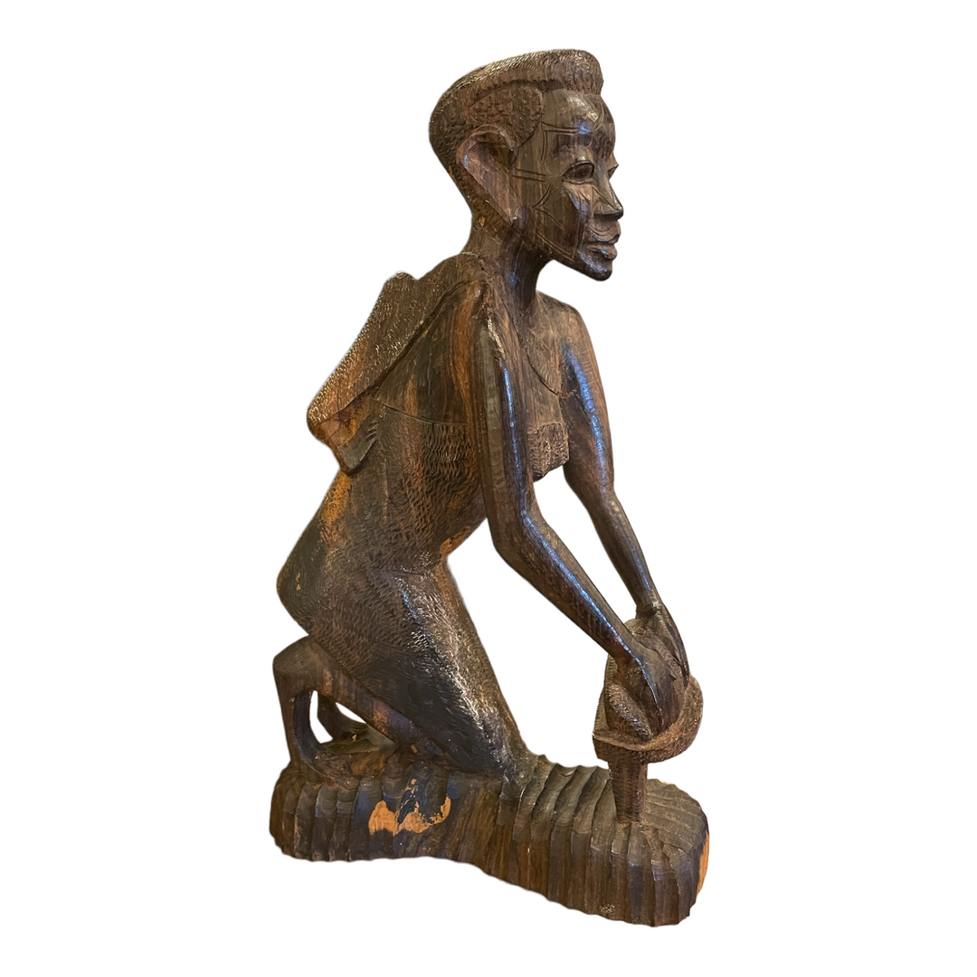 Hand Carved Kenya Figurine of Mother & Child