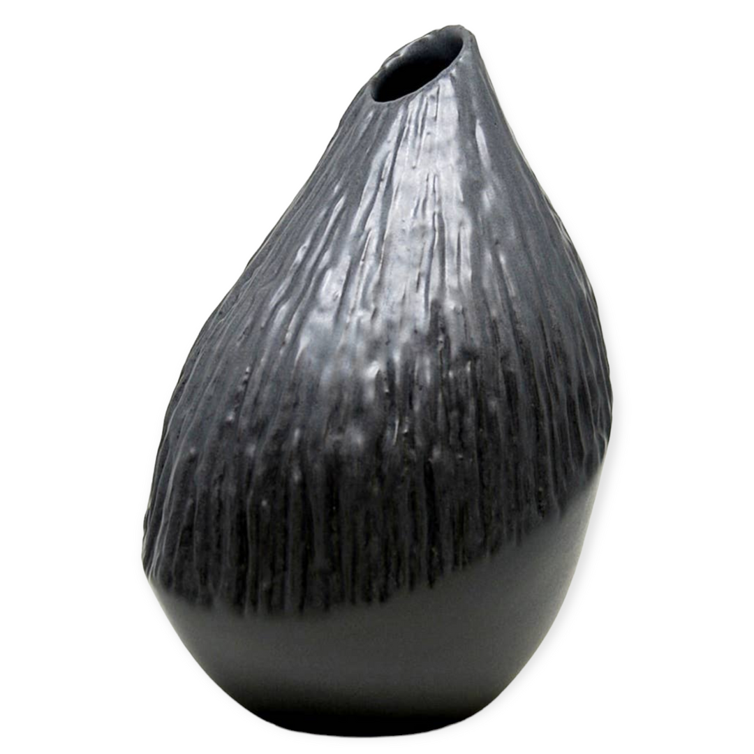 Small Black Volcano Vase