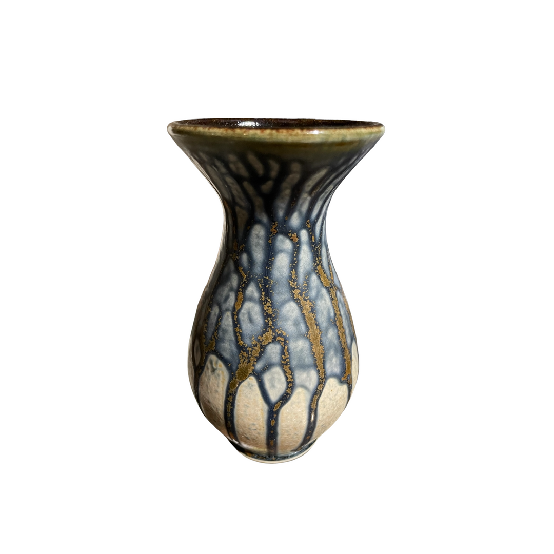 Unique Small Ash Glazed Vase