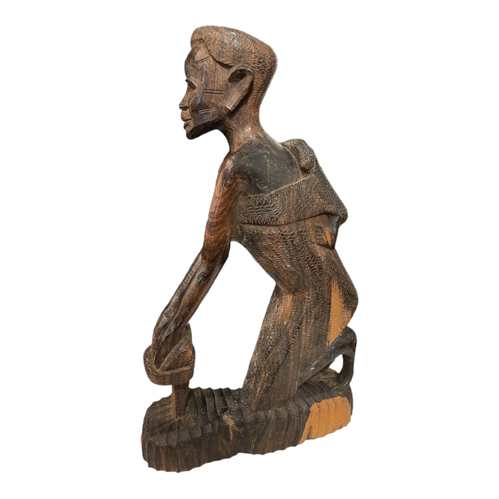 Hand Carved Kenya Figurine of Mother & Child