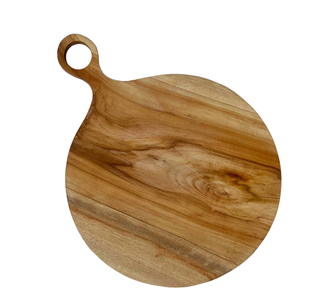 Large Round Teak Charcuterie Board